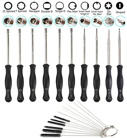 SUNREEK 10 pezzi carburatore strumento di regolazione con spazzola di pulizia carburatore ago per 2 comuni di piccolo motore Echo Stihl Poulan Husqvarna motosega MTD Ryobi Homelite trimmer Weed Eater