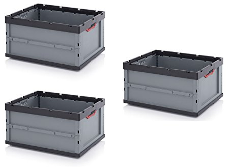 3x Profi-Faltbox 80 x 60 x 44 inkl. gratis Zollstock * große Auer Klappbox *