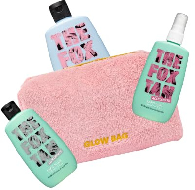 The Fox Tan Triple Threat Bundle, 120ml x2 & 220ml (3 Pieces) | 3-Piece Tanning Set for a Darker, Longer-Lasting Tan, Rapid Elixir, Mist & Sun Tan Sealer, Vegan & Cruelty-Free