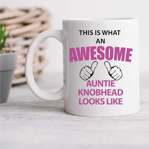 60 Second Makeover Limited This is What an Awesome Auntie Knobhead Looks Like Mug Gift Cup Ceramic Mothers Day Uncle
