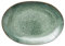 Zone Denmark BITZ Servierplatte aus Steinzeug, oval 36 x 25 cm Schwarz/Grün