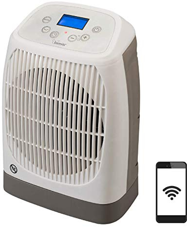 Bimar Heizlüfter HF206, Elektrischer Heizkörper, Niedriger Stromverbrauch, Steuerung der Funktionen mit WLAN, kompatibel mit Alexa und Google Assistant, Automatische Balancierung