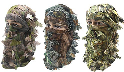 Aoutacc Camouflage-Mütze, Balaclava, 3D-Vollgesichtsmaske, Kopfbedeckung, Truthahn, Realtree, Camouflage, Kopfbedeckung, Jagd, Schießen, Radfahren, Taktische Bequeme weiche Sturmhaube, Kopfbedeckung