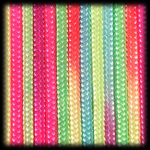 Rainbow Cord, Paracord 125 Typ I für Armband, Hunde-Leine, Halsband, Nylon-Seil, 50 Meter