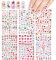 540+(6 Blatt) 3D Nagelsticker, VETPW 3D Schmetterlinge Blumen Nagelaufkleber Selbstklebende Abziehbilder mit Muster Butterfly Rose Love Heart Lips Kiss für DIY Nagelkunst Abziehbilder