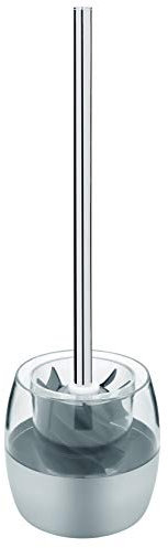 sanwood. WATERCLOU Ersatz-Bürstenkopf Set mit Universaladapter Innovative WC-Bürste ohne Borsten Toilettenbürste aus Silikon (grau mit Behälter)