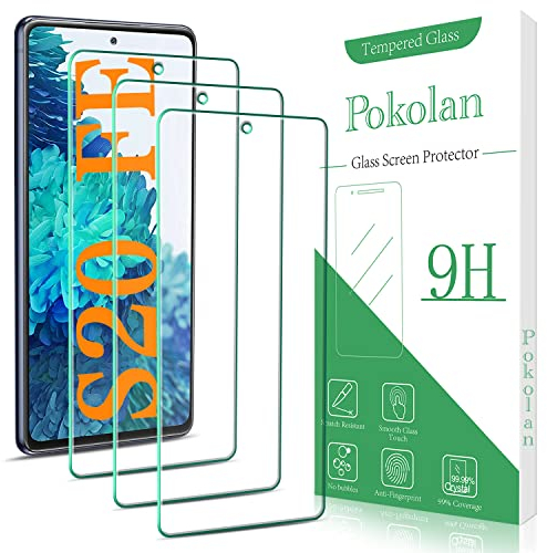 Pokolan 3 Stück Schutzfolie für Samsung Galaxy S20 FE 5G, Frei von Kratzern, 9H Härte, HD Displayschutzfolie, Hüllenfreundlich, Blasenfrei, Ultrabeständig