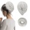 BARSDAR Haarteil Hair Extensions Haarknoten-Pferdeschwanz-Verlängerung,Gerades synthetisches Haarteil, kurzes Pferdeschwanz-Brötchen, Haarschmuck einfach Scrunchie für Frauen ‎Grau#