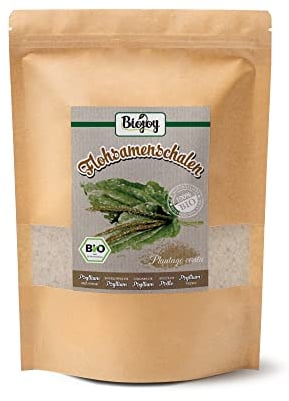 Biojoy Enveloppes de psyllium BIO (500 g), 99% de Pureté, Psyllium Husk (Plantago ovata)