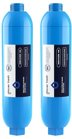 GLACIER FRESH Vorfilter für Gartenschlauchende für Schwimmbad, Whirlpools, Spa, aufblasbare Pools, Teiche, reduziert stark schlechten Geschmack, Gerüche, Chlor und Sedimente, bis zu 2.000 Gallonen, 2