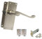 Haven Heritage Door Handles Victorian Scroll Internal Lever Latch in Satin Nickle Back Plate Size 118mm x 40mm. Sold in Pairs or Sets (1 Handle Set)