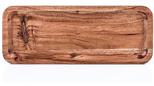 Marrakesch Serviertablett aus Holz 28x11cm lang | Tablett Servierplatte Anea modern als Tischdeko