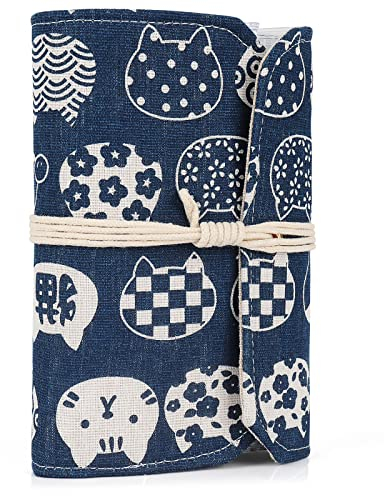Coopay Knitting Needle Case, Circular Knitting Needles Storage Bag with 11 Clear Zipper Pockets for Short or Long Circular Pins Storage