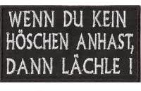 Heavy Metal Kutten Aufnäher Patch mit Spruch lustig - Wenn du kein Höschen anhast, dann lächle - Biker Patch zum aufbügeln/aufnähen | Aufbügler Jeans Flicken l 90x50mm