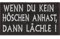 Heavy Metal Kutten Aufnäher Patch mit Spruch lustig - Wenn du kein Höschen anhast, dann lächle - Biker Patch zum aufbügeln/aufnähen | Aufbügler Jeans Flicken l 90x50mm