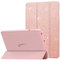 MoKo Case Fits Amazon Fire HD 8 & 8 Plus Tablet(12/10th Gen, 2024/2022/2020 Release) 8, PU Leather Trifold Stand Cover with Translucent Frosted Backshell with Auto Wake/Sleep, Glitter Light Pink