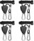 Amfrpar 4 Pièces Corde à Cliquet avec Crochets Réglable 1/8 Pouces Sangle à Cliquet Corde Robuste Cliquet de Poulie à Cliquet Rope Ratchet pour Lampe ou Plantes, Chaque Paire Porte 68 Kg