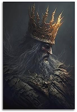 VZRSQZK Dark Fantasy Fracture King Poster, dekoratives Gemälde, Leinwand, Wandposter und Kunstdruck, modernes Familienschlafzimmer-Dekor-Poster, 20 x 30 cm