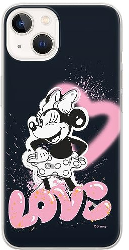 ERT GROUP mobile phone case for Iphone 13 MINI original and officially Licensed Disney pattern Minnie 079 optimally adapted to the shape of the mobile phone, case made of TPU
