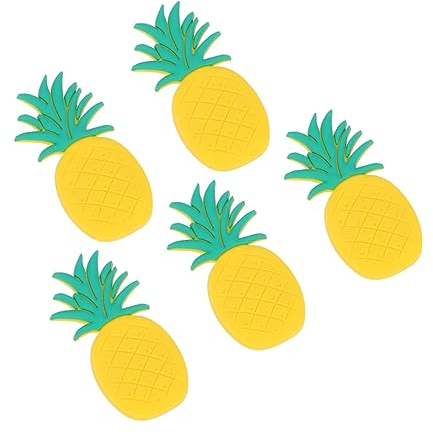 HOMSFOU 10st -büro-magnete Mini-kühlschrank Fruchtmagnete Dekoration Magnetische Kühlschrankdekorationen Obst-kühlschrankmagnete Ananas-tür Party Früh Schwarzes Brett Schüttgut 3d