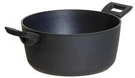 RISOLI' | EASY EXTRA BLACK, Casseruola per Induzione e Gas Ø24 cm, in Alluminio Forgiato 3 mm, Made in Italy