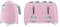 Smeg 50’s Style Retro Range Breakfast Set, 0.8L 1400W Mini Kettle and Multi-Functional Control 4-Slice 2000W Toaster, Pastel Pink, KLF05PKUK/ TSF03PKUK