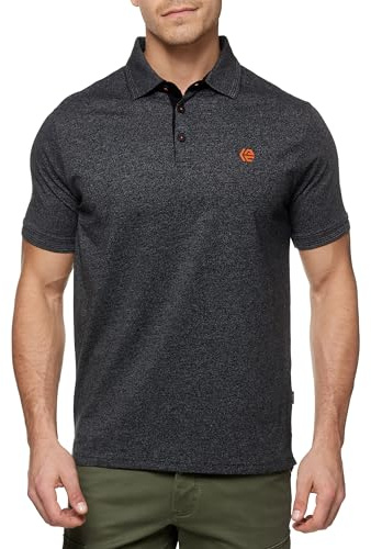 Indicode Herren INTorrance Poloshirt aus Baumwollmischung | Herrenpoloshirt Polokragen Baumwollshirt Black, XXL