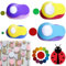 4 Stück Stanzer Rund: 8mm/16mm/25mm/38mm Papierstanzer Motivstanzer, Stanzer Kreis, Kreis Motivlocher Stanzer Set für Geschenkanhänger, Basteln, Scrapbooking, Fotoalbum und Grußkarten