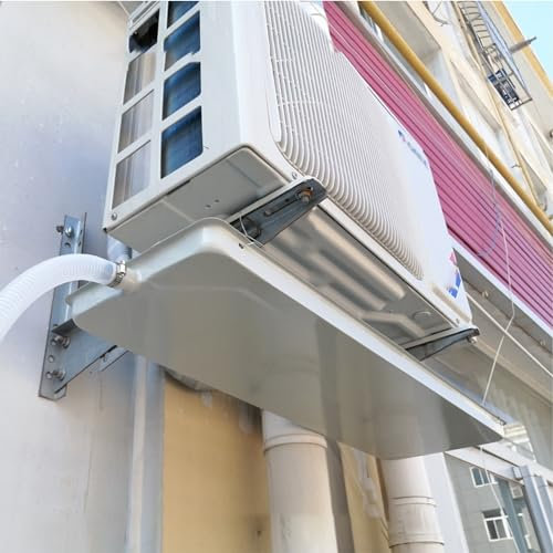 Vaschetta Raccogli Condensa, Leccarda per unità AC, Vaschetta di Scarico for Condizionatore Zincato E Verniciato 1-5P con Tubo dell'Acqua da 2M, for Condizionatori da Finestra E unità Mini-Split