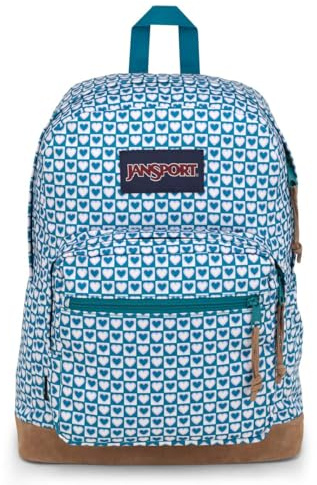 JanSport Right Pack Durable Backpack with Padded Pocket for 15 inch Laptop, Hyped Hearts Green, Taille unique, Right Pack Backpack