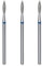 STALEKS PRO set 3 fresas de diamante para cutículas, 2.1x0.8 mm. Forma de Flama (Grano Medio)