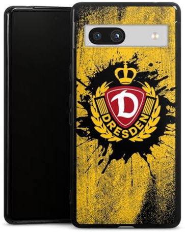 Silikon Hülle kompatibel mit Google Pixel 7a Case schwarz Handyhülle SG Dynamo Dresden Fußball Offizielles Lizenzprodukt
