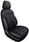 FLORENTER Automobile 360° Full Cover Autositzbezug Für CRV 2017-2021 Styling Echtleder Innenzubehör Sitzbezüge (Color : Front Black)
