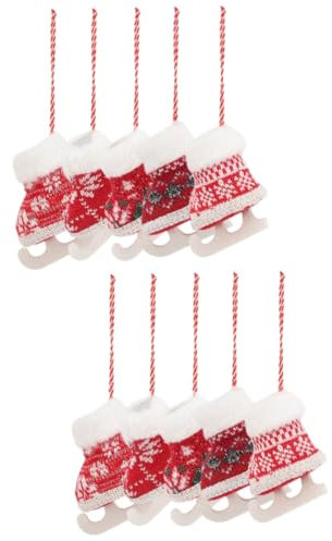 Warmhm 10 STK Weihnachtsbaum-Anhänger Weihnachtsdekorationen Weihnachtskugel Dekoration nordische weihnachtsdeko christbaumfiguren Weihnachtsbaum anhänger Weihnachtsschmuck zum Aufhängen