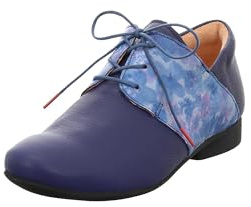 Think! Damen GUAD2 chromfrei gegerbte nachhaltige Halbschuhe, Indigo/Kombi 8000