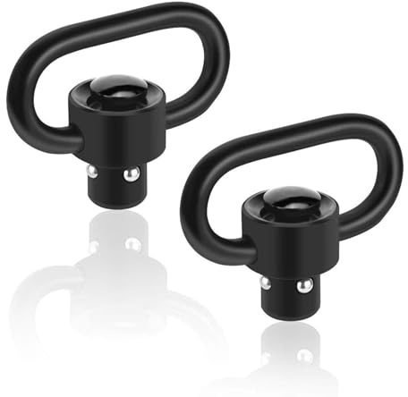 QD Swivel Schnell Detach 1,25,QD Sling Swivels Clip Loop,QD Schwenks Clip Loop Strap Schnellverschluss Riemenbügel Schnellverschlussriemenbügel für Gewehrriemen Luftgewehr Schraube Holzpfosten,2 Stk