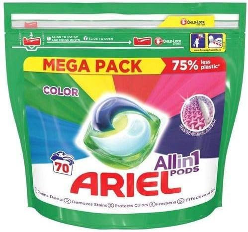 Ariel All in One Colour Pods, 70 Wash