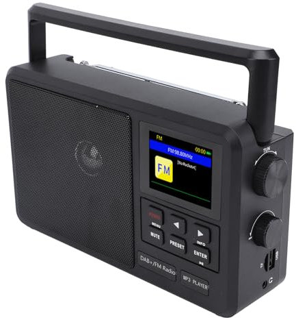 Portable FM Radio, CS-806 Large Tuning Knob Shortwave Radio with Best Reception, Plug in Wall or Battery Operated Internet Radio Support Bluetooth DAB TF Card USB Playback (UK