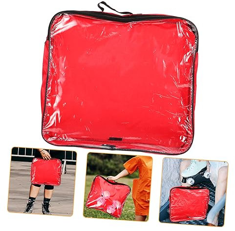TOGEVAL Rollschuhtasche Aus Oxford Reißverschluss Aufbewahrungstasche Für Schlittschuhe Praktisches Trageset Für Damen-Schlittschuhe Robuste Und Leicht Transportable Schuhbehälter