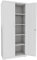 Armadio Armadietto In Metallo Multiuso A Doppia Anta Con 5 Ripiani Regolabili E Chiusura Con Doppia Chiave Mobiletto Per Documenti Strumenti Ufficio Garage Studio 180 x 80 x 40 Cm Grigio Chiaro
