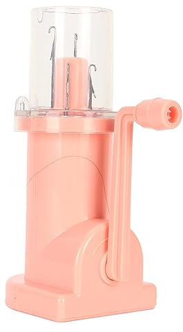 Handspulen-Strickmaschine, Handstrickmaschine Easy Weaver Knitter DIY Handstricken Mil Stricken Nähwerkzeug Haushalt Weaver Seilstrickmaschine Manuelle Kurbel Pink