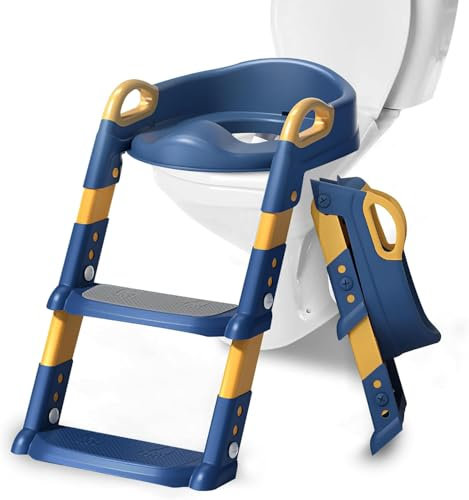 FANWINKJ Toilettensitz Kinder mit Treppe,Toilettensitz Kinder,Töpfchen Toilettentrainer mit Treppe für Jungen und Mädchen Baby
