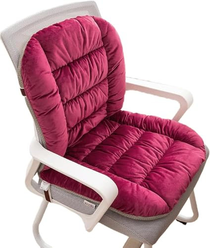 VEAI Stuhlkissen Outdoor/Indoor mit rückenteil niedriglehner,Sitzkissen bürostuhl/Auto/Stuhl Stuhlkissen mit rückenteil 40x90cm(Burgundy)