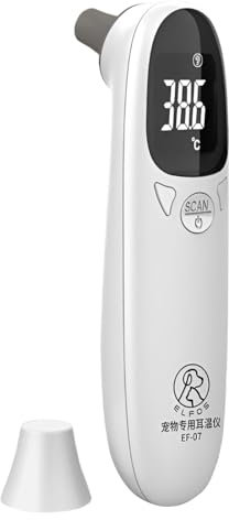 Haustier-Thermometer, präzises Fiebererkennungsgerät, schnelle und genaue Temperaturerkennung, Veterinärthermometer für Haustiere, Tierbedarf, Fieberprüftemperatur mit Doppelmodus für Hunde, Katzen