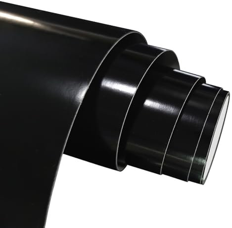 forbell Permanentes Vinylfolie, 30,5 cm x 5 m Selbstklebende Plotterfolie Vinyl (Matt Schwarz, 30,5cm × 5m)