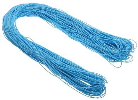 sourcing map 1mm Waxed Cord 109 Yard Waxed Polyester Cord Azure Wax String for Bracelet Making Necklaces Beading Jewelry Making and DIY Crafts