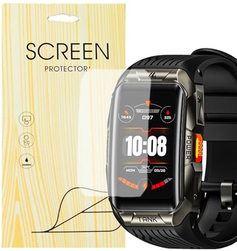 YSHALISA Compatible pour [6 pièces protectrices] Film protecteur d'écran souple compatible pour KOSPET Smartwatch GPS intégrée montre intelligente 1,64 TANK X2 Ultra (6 pièces protectrices)