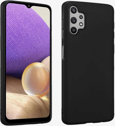 Eiselen Hülle für Samsung Galaxy A32 5G, Schwarz Ultra Dünn Soft Silikon TPU Schutzhülle, Kratzfest, rutschfest & Stoßsicher Handyhülle