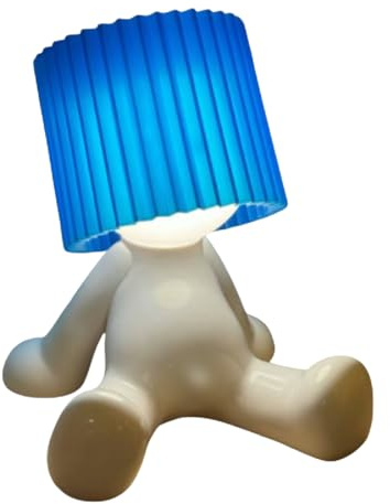 Honfitat Shy Little Boy Schreibtischlampe für Freunde, Paare, Geschenke, lustige Heimdekoration, Ornamente, Nachttischlampe (blau)