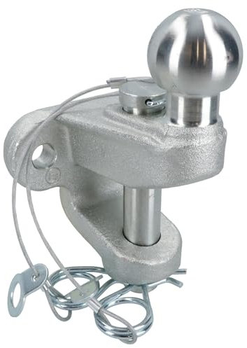 3.5 Ton Tow Bar Towing Ball And Pin Eye Coupling 50mm Ball 25mm Pin Silver